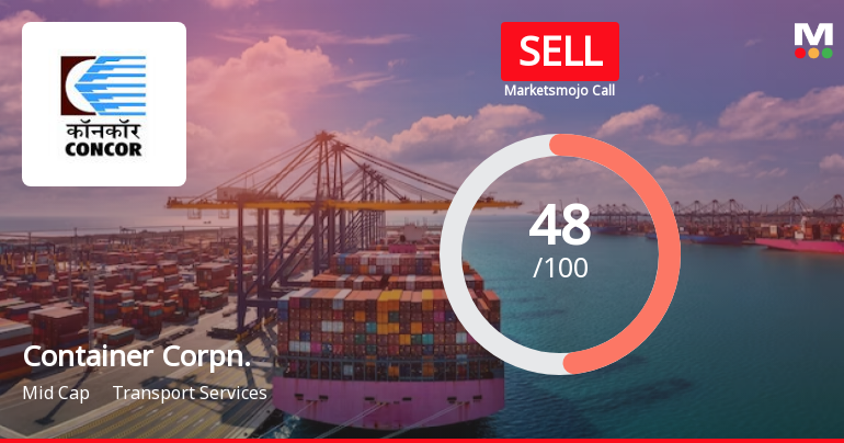 Container Corporation Of India Ltd is Rated Sell