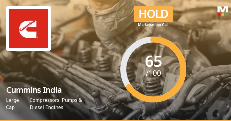 Cummins India Ltd. is Rated Hold by MarketsMOJO