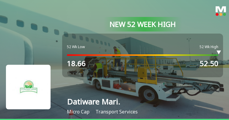 Broad-Based Technical Strength Lifts Datiware Maritime Infra Ltd to 52-Week High of Rs 52.5