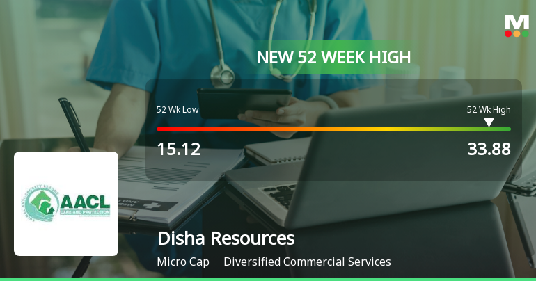 Broad-Based Technical Strength Lifts Disha Resources to 52-Week High of Rs 33.88