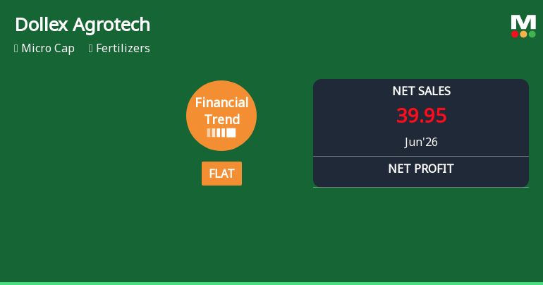 Dollex Agrotech Ltd Reports Flat Quarterly Performance Amid Declining Sales and Profit Margins