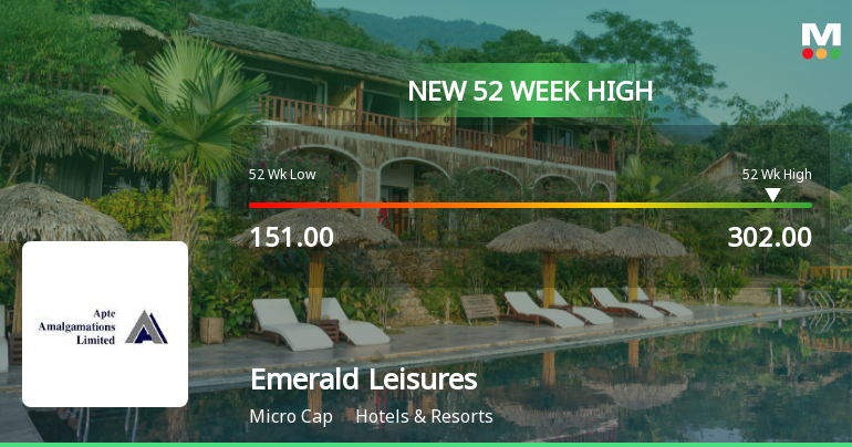 Broad-Based Technical Strength Lifts Emerald Leisures Ltd to 52-Week High of Rs 302