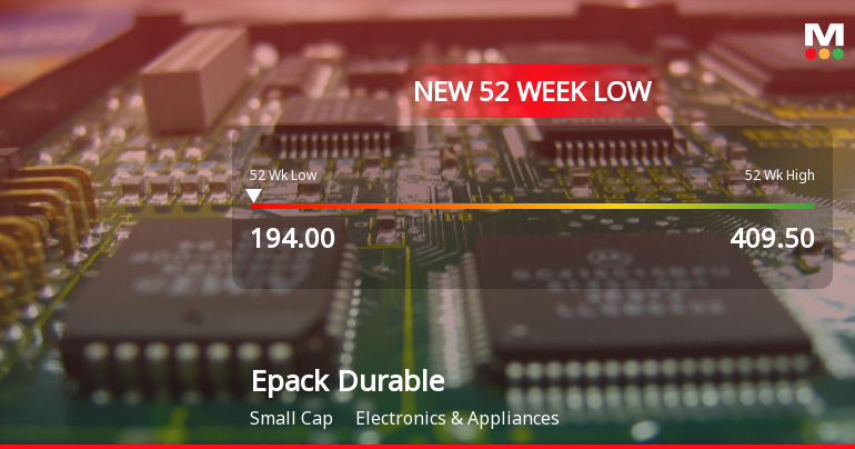 Epack Durable Ltd Falls to 52-Week Low of Rs 194 as Sell-Off Deepens