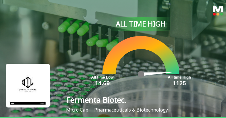 Fermenta Biotech Ltd Hits All-Time High of Rs 525 as Momentum Builds Across Timeframes