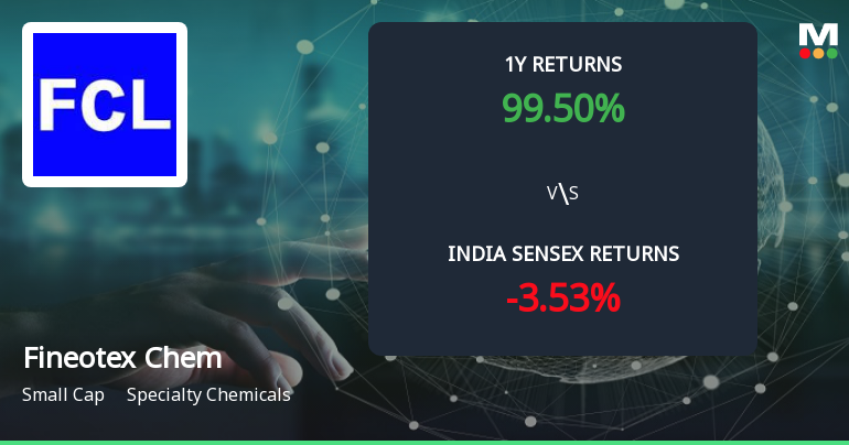 102% Stock Return, 20% Profit Growth: What's Driving Fineotex Chemical Ltd's Multibagger Rerating?