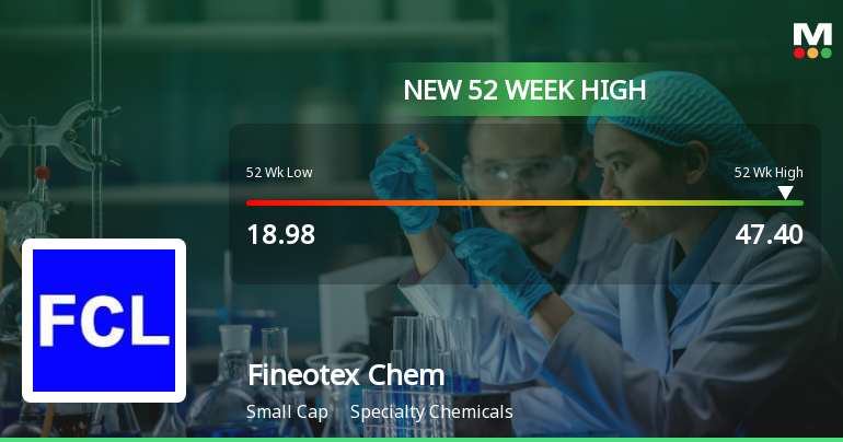 Broad-Based Technical Strength Lifts Fineotex Chemical Ltd to 52-Week High of Rs 47.4