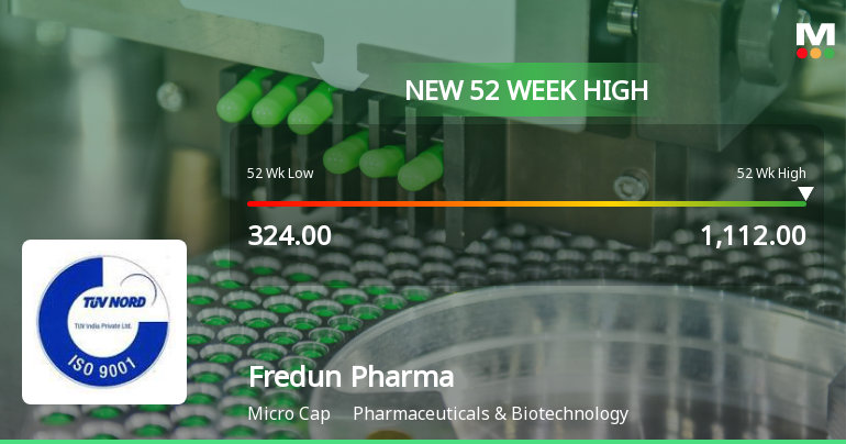 Broad-Based Technical Strength Lifts Fredun Pharmaceuticals Ltd to 52-Week High of Rs 1112