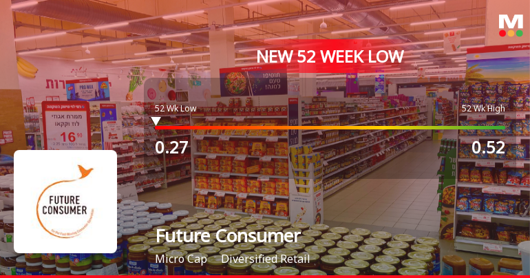 Future Consumer Ltd Falls to 52-Week Low of Rs 0.27 as Sell-Off Deepens