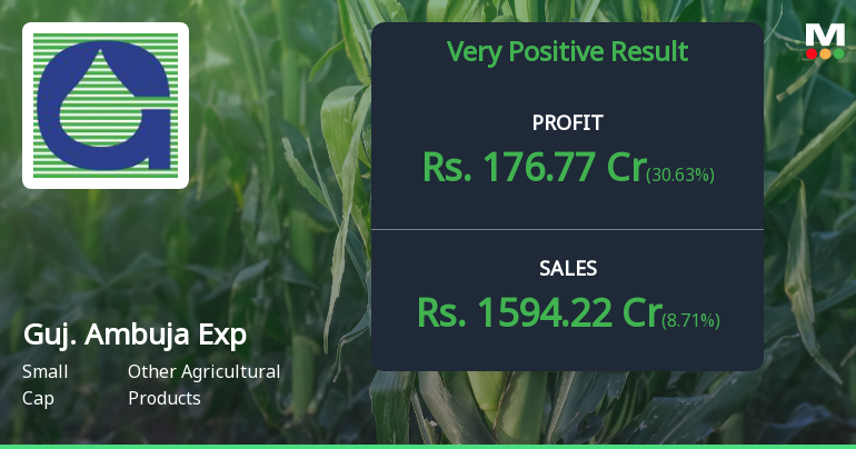 Gujarat Ambuja Exports Q1 FY27: Stellar Profit Surge Drives Stock Rally
