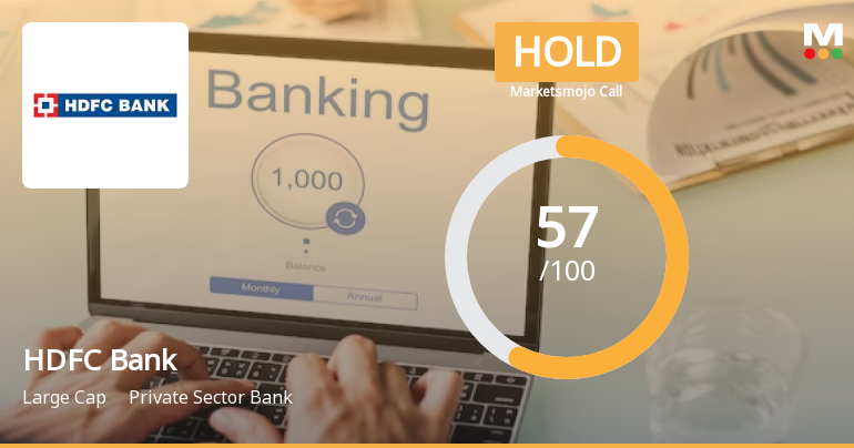 HDFC Bank Ltd. is Rated Hold by MarketsMOJO