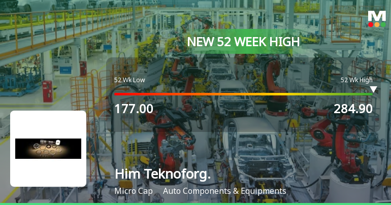 Broad-Based Technical Strength Lifts Him Teknoforge Ltd to 52-Week High of Rs 289