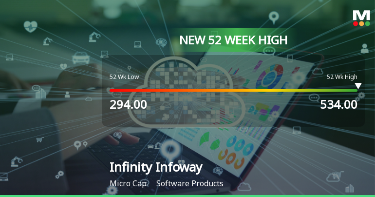 Broad-Based Technical Strength Lifts Infinity Infoway Ltd to 52-Week High of Rs 534