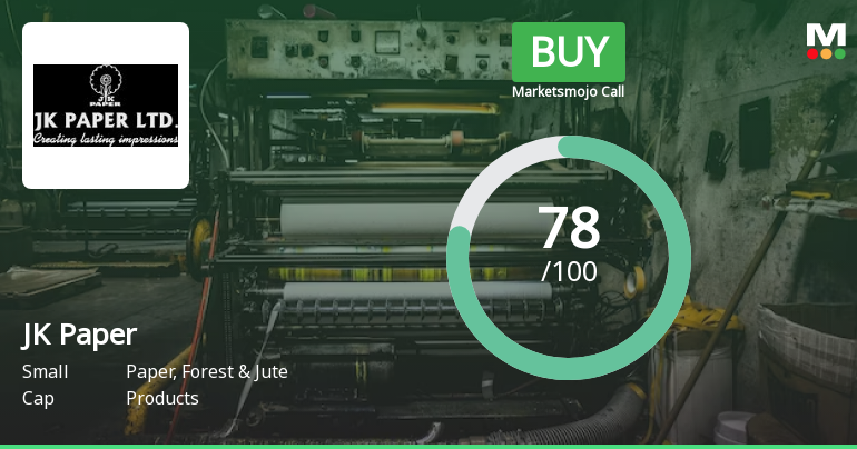 JK Paper Ltd is Rated Buy by MarketsMOJO
