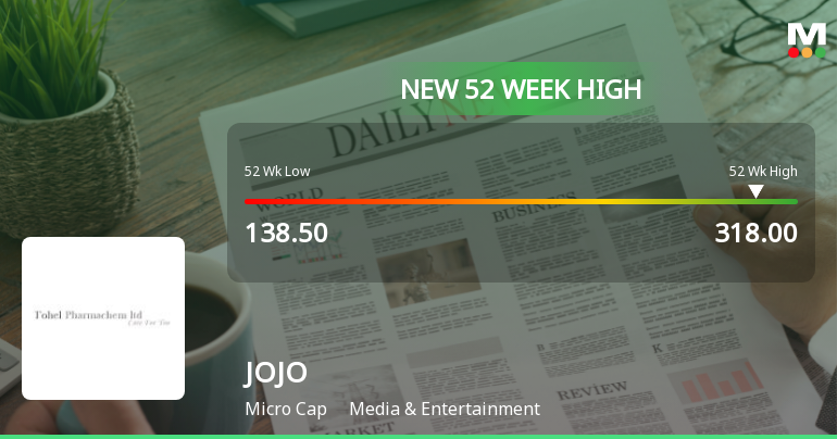 Broad-Based Technical Strength Lifts JOJO Ltd to 52-Week High of Rs 318