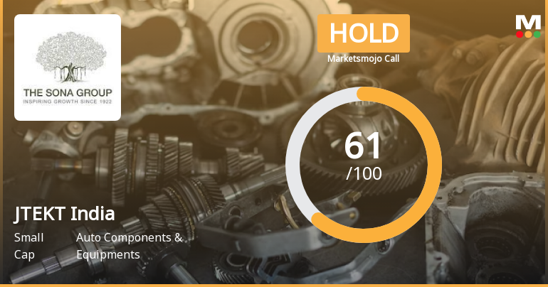 JTEKT India Ltd is Rated Hold by MarketsMOJO