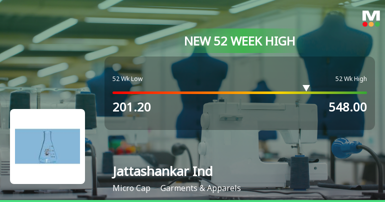 Broad-Based Technical Strength Lifts Jattashankar Industries Ltd to 52-Week High of Rs 548