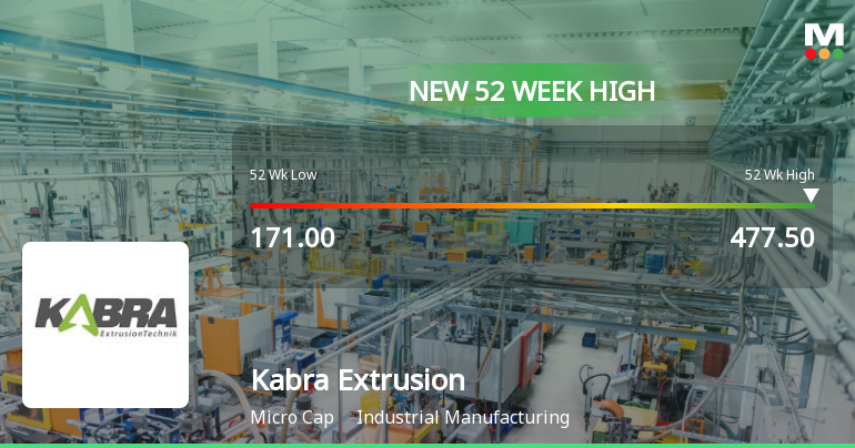 Broad-Based Technical Strength Lifts Kabra Extrusion Technik Ltd to 52-Week High of Rs 473.05