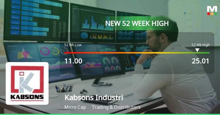 Broad-Based Technical Strength Lifts Kabsons Industries Ltd to 52-Week High of Rs 25.01