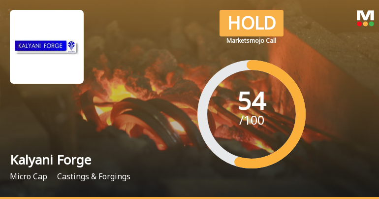 Kalyani Forge Ltd Upgraded to Hold by MarketsMOJO on Improved Technicals and Financials