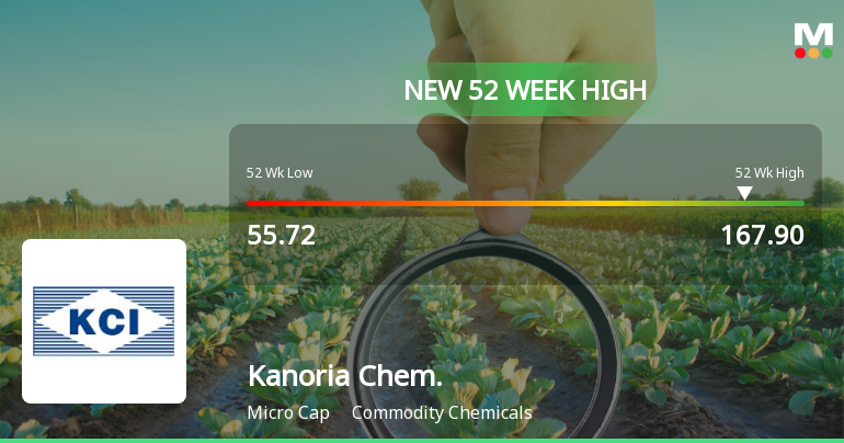 Broad-Based Technical Strength Lifts Kanoria Chemicals & Industries Ltd to 52-Week High of Rs 167.9