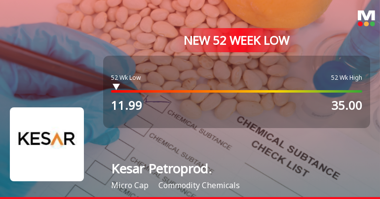 Kesar Petroproducts Ltd Falls to 52-Week Low of Rs 11.99 as Sell-Off Deepens