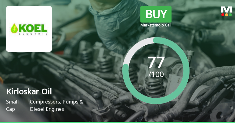 Kirloskar Oil Engines Ltd is Rated Buy by MarketsMOJO
