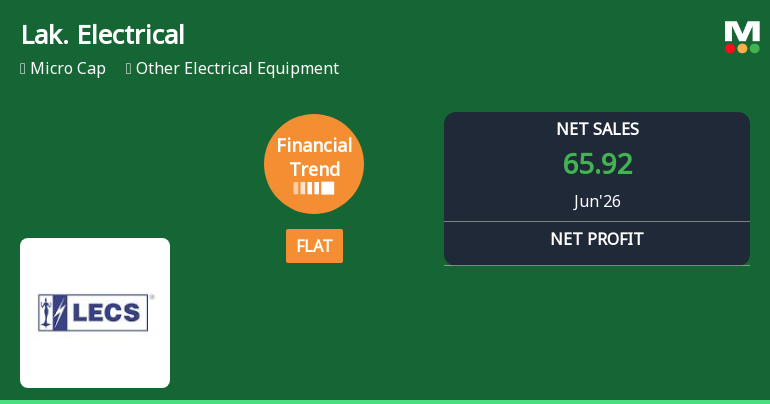 Lakshmi Electrical Control Systems Ltd Reports Flat Quarterly Performance Amid Mixed Financial Signals