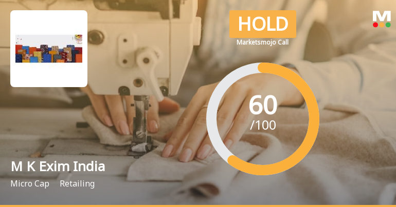 M K Exim (India) Ltd is Rated Hold by MarketsMOJO