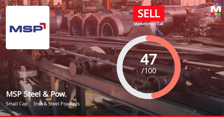 MSP Steel & Power Ltd Downgraded to Sell Amid Mixed Financial and Valuation Signals