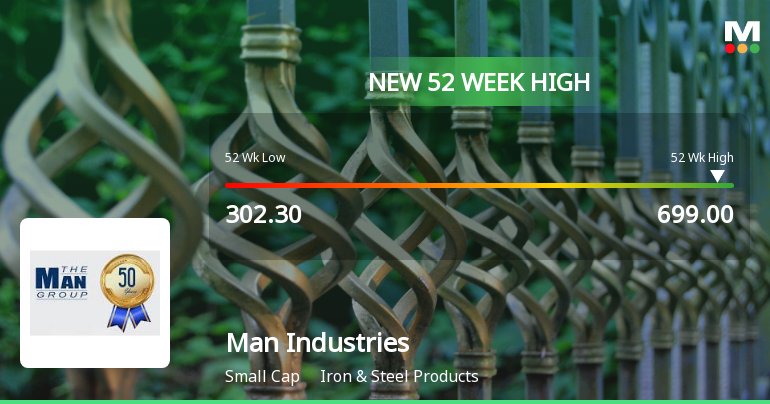 Broad-Based Technical Strength Lifts Man Industries (India) to 52-Week High of Rs 699