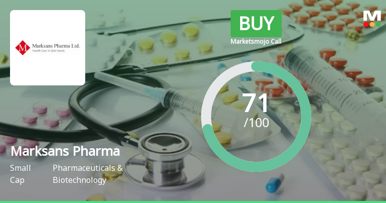 Marksans Pharma Ltd is Rated Buy by MarketsMOJO