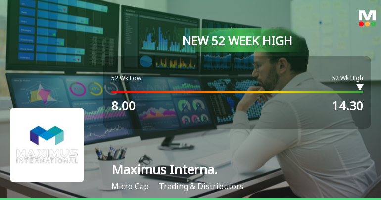 Broad-Based Technical Strength Lifts Maximus International Ltd to 52-Week High of Rs 14.3