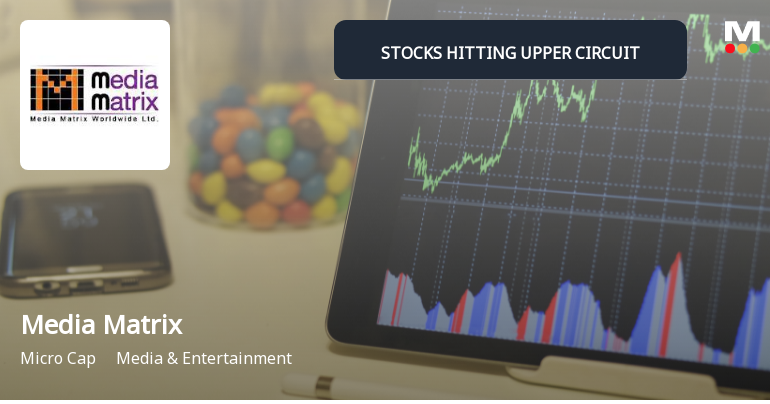 Media Matrix Worldwide Ltd Locks at Upper Circuit With 5% Gain — Buyers Queue, Sellers Absent