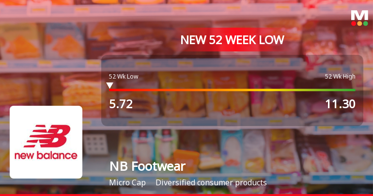 NB Footwear Ltd. Falls to 52-Week Low of Rs 5.72 as Sell-Off Deepens