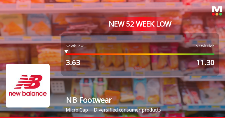 NB Footwear Ltd. Falls to 52-Week Low of Rs 3.63 as Sell-Off Deepens
