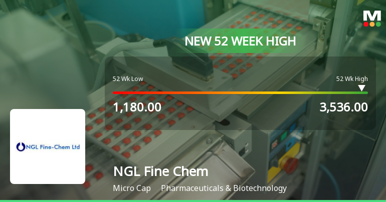 Broad-Based Technical Strength Lifts NGL Fine Chem Ltd to 52-Week High of Rs 3536