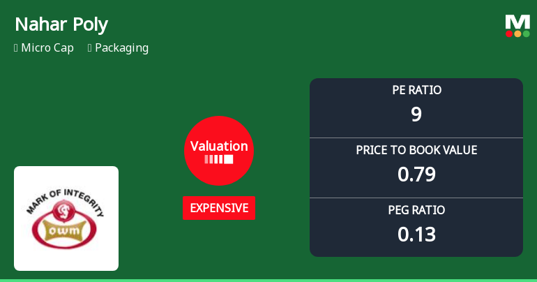 Nahar Polyfilms Ltd Valuation Shifts: From Attractive to Expensive Amid Market Rally