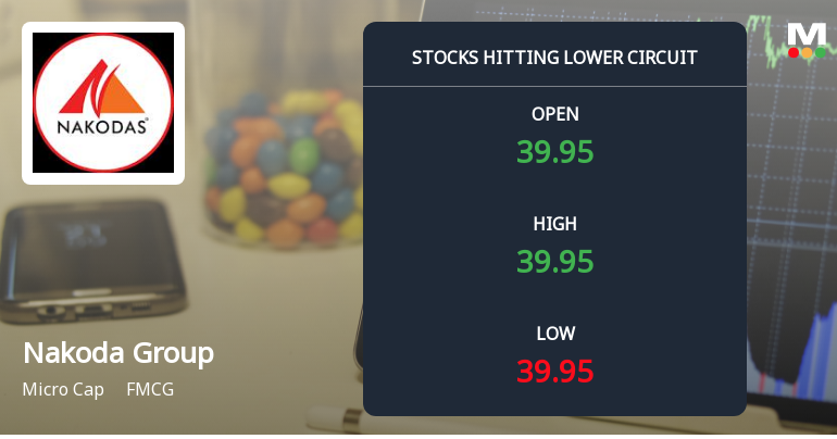 Nakoda Group of Industries Ltd Locks at Lower Circuit With 4.99% Loss — Sellers Queue, No Buyers in Sight