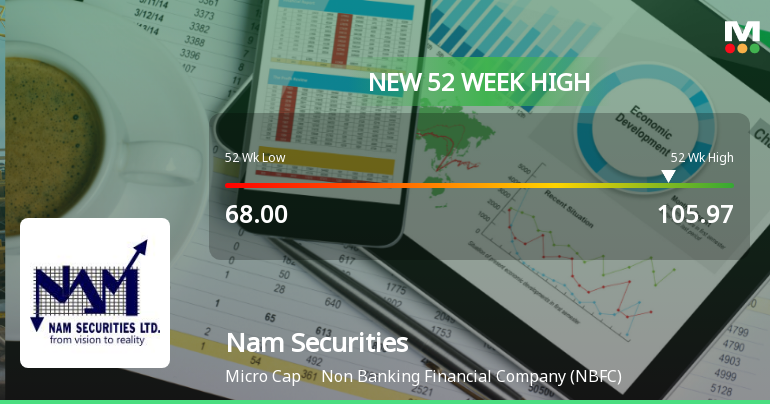 Broad-Based Technical Strength Lifts Nam Securities Ltd to 52-Week High of Rs 105.97