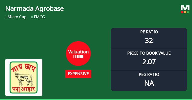Narmada Agrobase Ltd Valuation Shifts Amidst Market Downturn