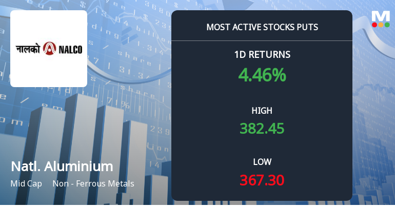 Rs 350 Puts — 8.2% Below Current Price — Draw 1,401 Contracts on National Aluminium Company Ltd