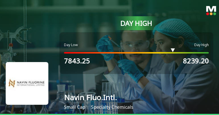 Navin Fluorine International Ltd Surges 7.06% to Day's High of Rs 8079.4 — Outperforms Sector by 5.49 Percentage Points