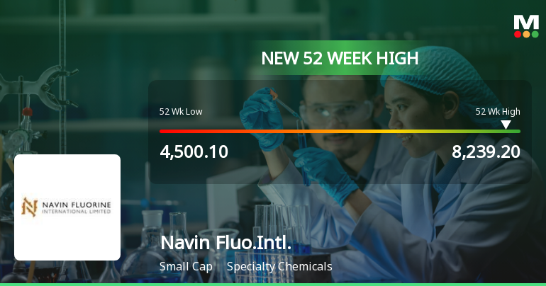 Broad-Based Technical Strength Lifts Navin Fluorine International Ltd to 52-Week High of Rs 8239.2