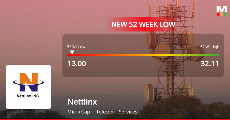 Nettlinx Ltd Falls to 52-Week Low of Rs 13 as Sell-Off Deepens