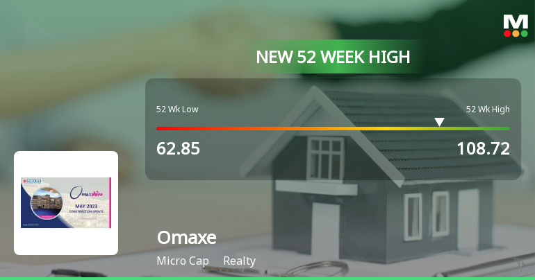 Broad-Based Technical Strength Lifts Omaxe Ltd to 52-Week High of Rs 108.72