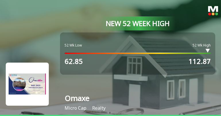 Broad-Based Technical Strength Lifts Omaxe Ltd to 52-Week High of Rs 112.87