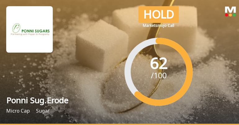 Ponni Sugars (Erode) Ltd is Rated Hold by MarketsMOJO