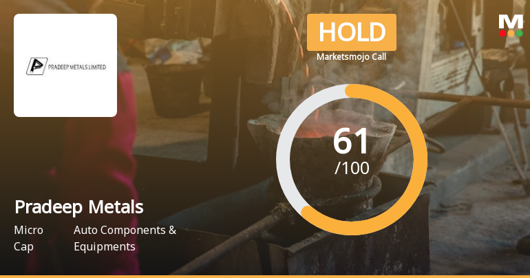 Pradeep Metals Ltd is Rated Hold by MarketsMOJO