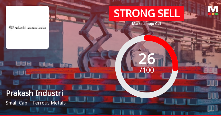 Prakash Industries Ltd is Rated Strong Sell