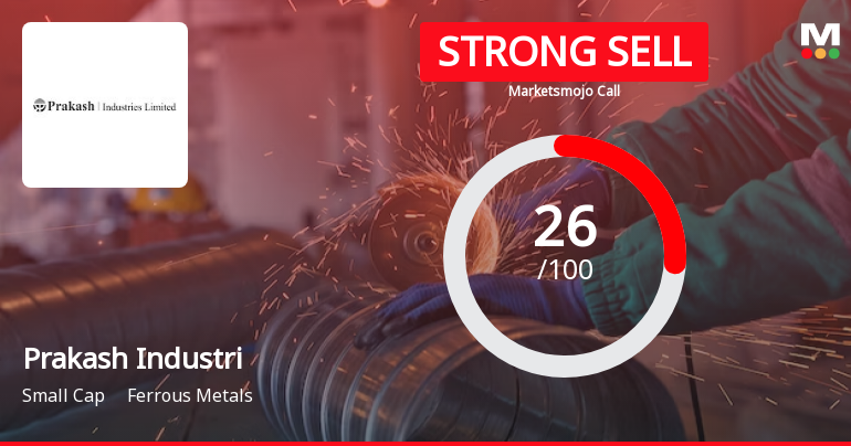 Prakash Industries Ltd is Rated Strong Sell